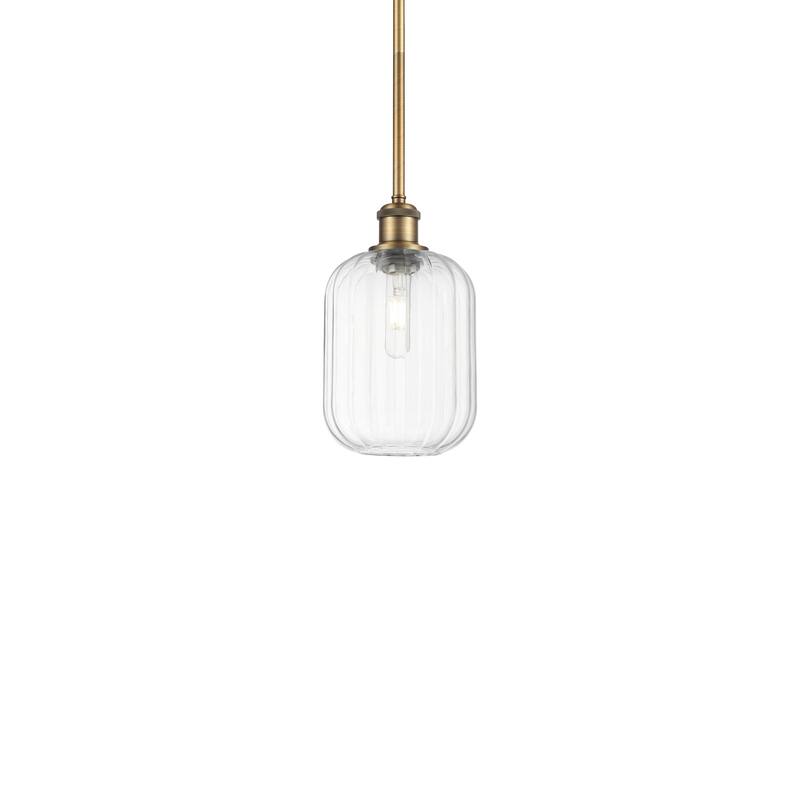 Innovations Lighting 516-1S-12-7 Preston Pendant Preston 7" Wide Mini - Brushed Brass / Clear