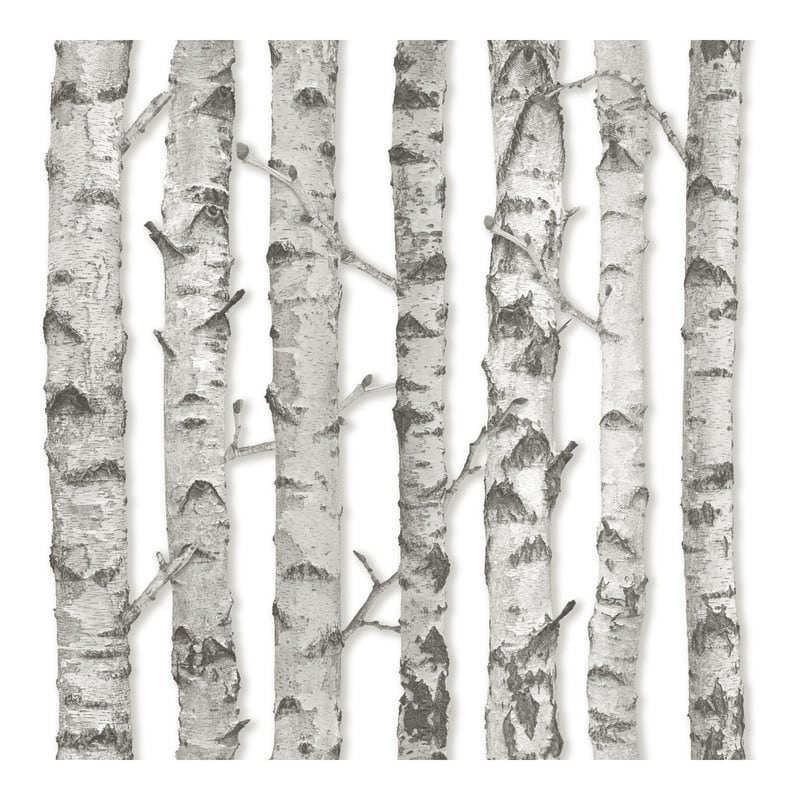 ESTA Home Merman Light Grey Birch Tree Wallpaper - 20.5 x 396 x 0.025