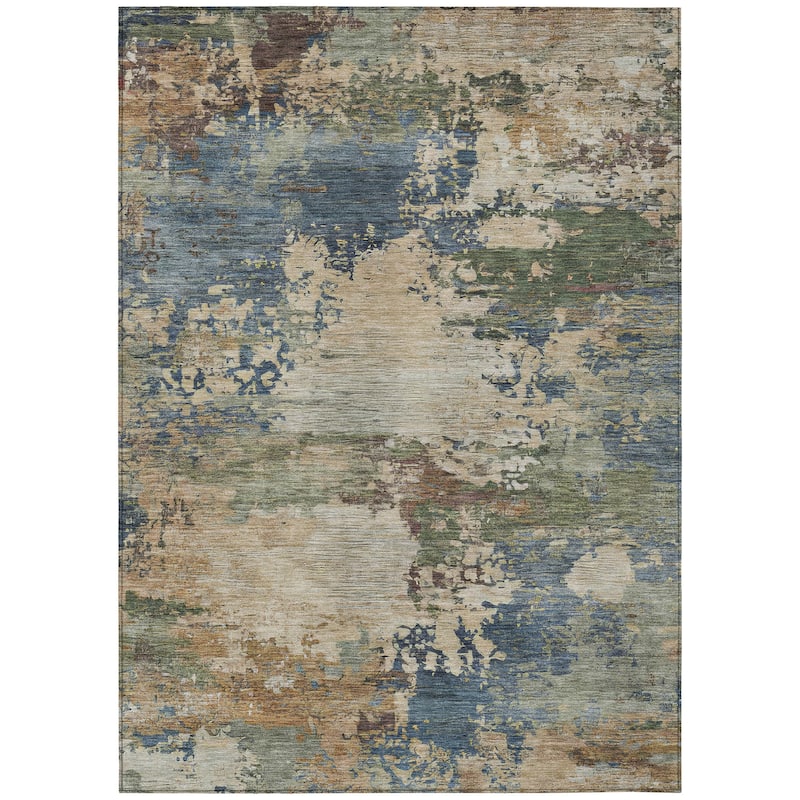 HomeRoots Abstract Transitional Rectangle Outdoor Rug