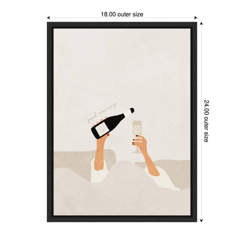 Kate and Laurel Sylvie Good Morning Art Print Framed Canvas by July Art Prints