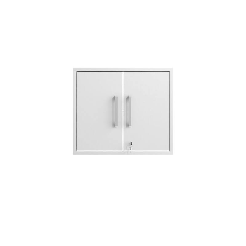 Manhattan Comfort Eiffel Floating Garage Storage Cabinet with Lock and Key