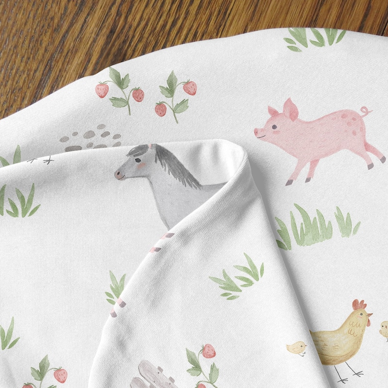 Farm Animals Nursing Breastfeeding Pillow Cover Case Pillow Not Included- Watercolor Farmhouse Barn Horse Cow Pig Gender Neutral