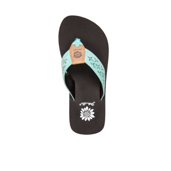 little girl yellow box flip flops