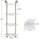 preview thumbnail 7 of 18, ivinta Corner Bookshelf with Storage, Wall Mount Pipe Open Shelves for Corner