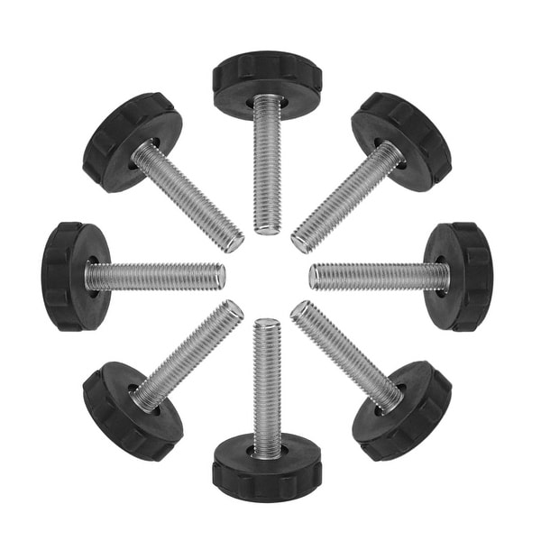 M10 x 50 x 40mm Screw on Furniture Glide Leveling Feet Adjustable Leveler Pad for Chair Industrial Machine Desk Leg 8pcs