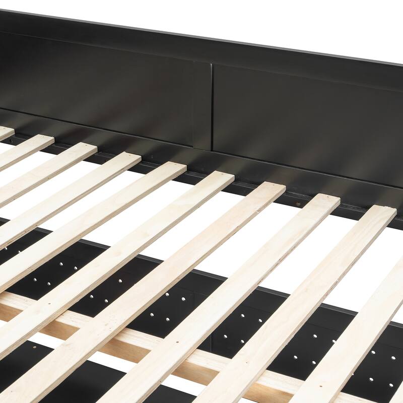 Gaming Loft Bed with Recessed Table Cabinet Pegboard Storage Stairs