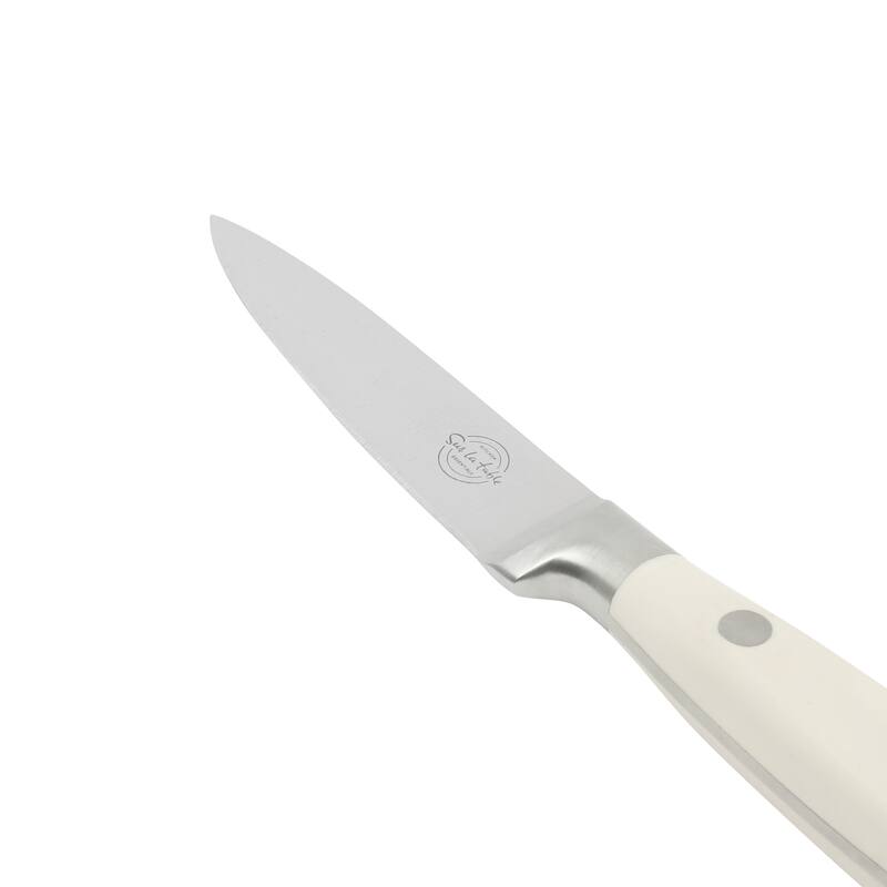 Sur La Table Kitchen Essential Tasting Kitchen German Steel Forged Full Tang Prfessional Knife with White Handle