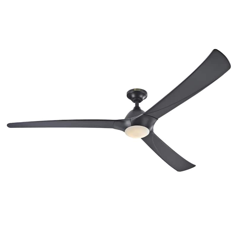 Westinghouse Techno II 72-Inch Indoor DC Motor Ceiling Fan with Dimmable LED Light Kit - Black