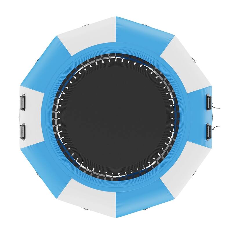 10ft Inflatable Water Trampoline with Ladder and Pump for Lake or Pool