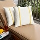 preview thumbnail 41 of 42, Sorra Home Sunbrella Outdoor Double Petite Flange Pillow Set of 2 16 in H x 16 in W x 6 in D - Sunbrella - Canvas Natural/Canvas Sunflower