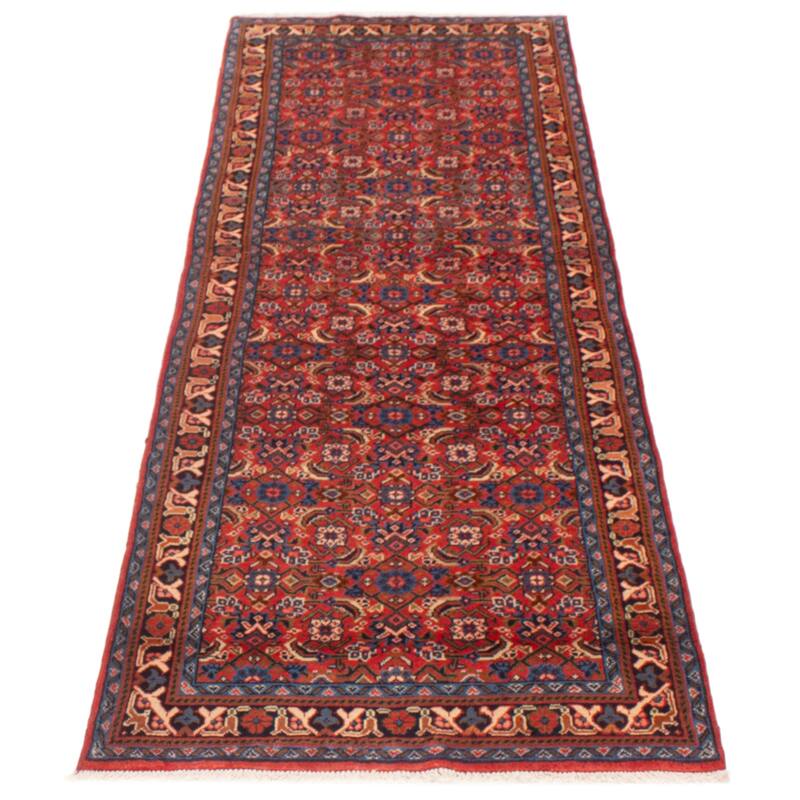 ECARPETGALLERY Hand-knotted Andelz Red Wool Rug - 3'3 x 9'7