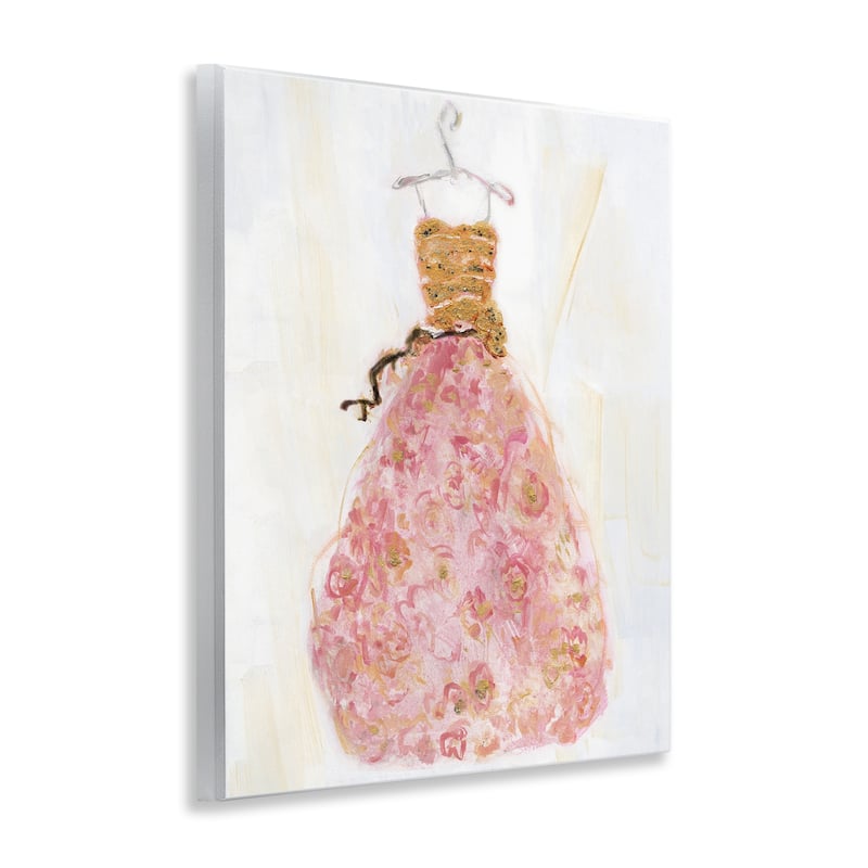 Stupell Classy Posh Pink Ball Gown Wall Plaque Art Design By Sally Swatland