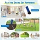 preview thumbnail 7 of 8, Gymax 3-in-1 Kids Swing Set 660 LBS Carbon Steel Swing Frame w/ Belt