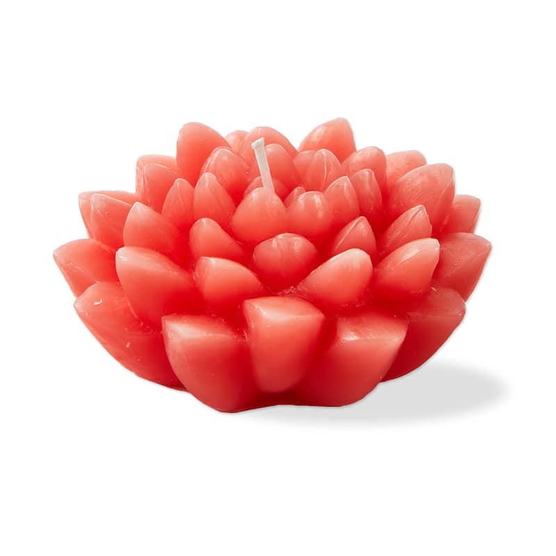 Blossom Flower Shaped Novelty Paraffin Wax Candle Pink Burn Time 2.5 hours
