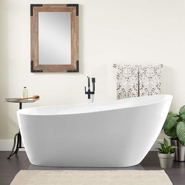 Vanity Art 54.7inch Freestanding Acrylic Bathtub 55" x