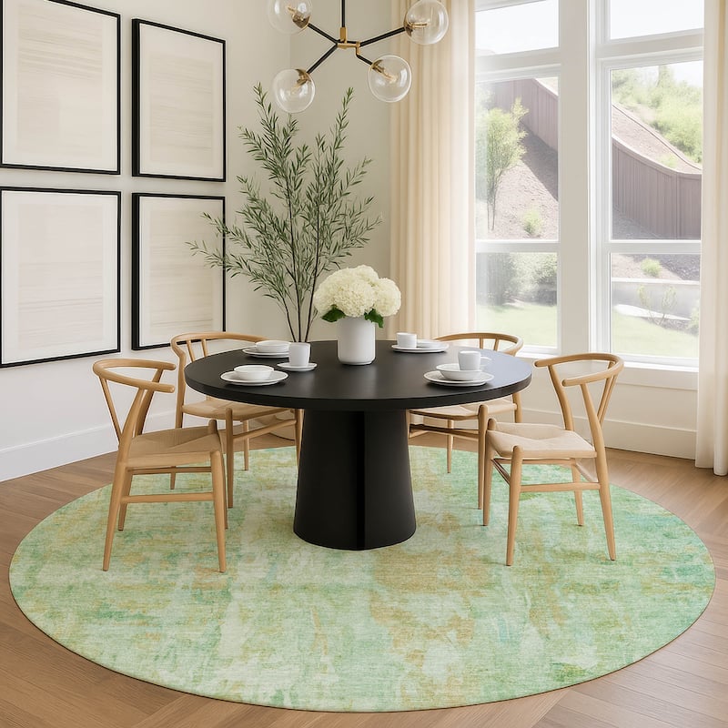 Machine Washable Indoor/ Outdoor Muted Ombre Chantille Rug