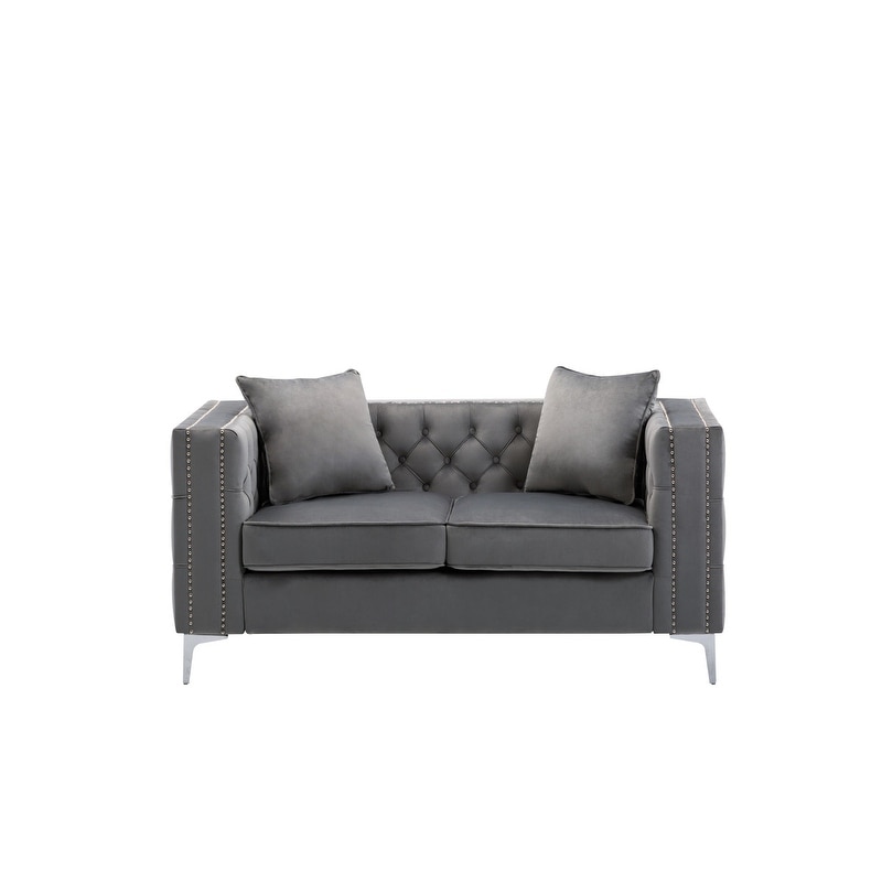 Shop Silver Orchid Winters Velvet Loveseat On Sale Overstock 28001663