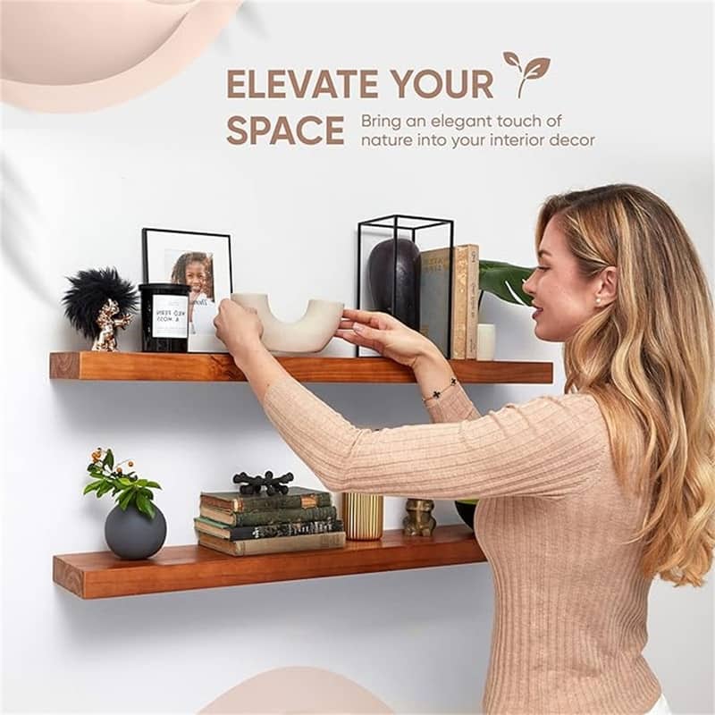 Farmhouse Floating Shelves - 6.5"D x 36"W x 1.75"H