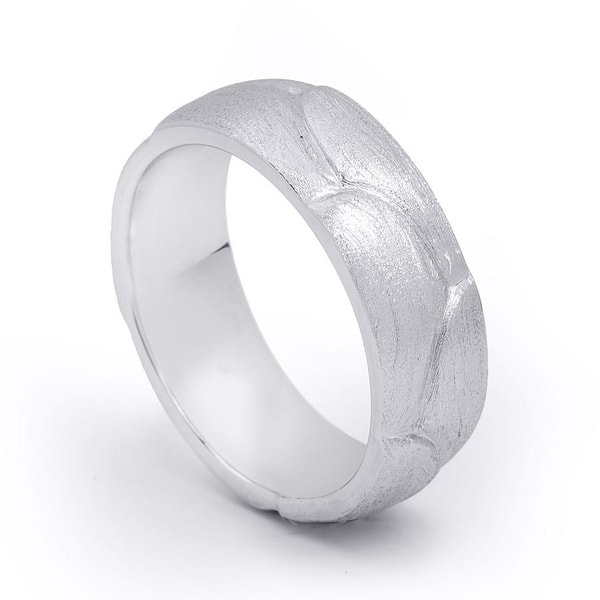 Jewelry Stores Network 7mm Sterling Silver Polished Deep Grooved Wedding Band Ring 