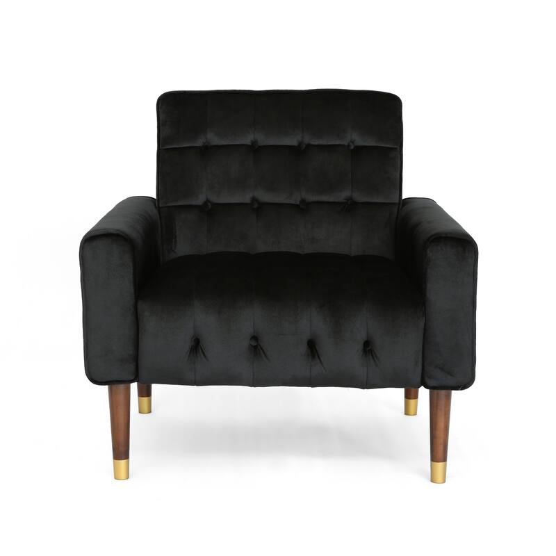 33" Velvet Button Tufted Arm Chair