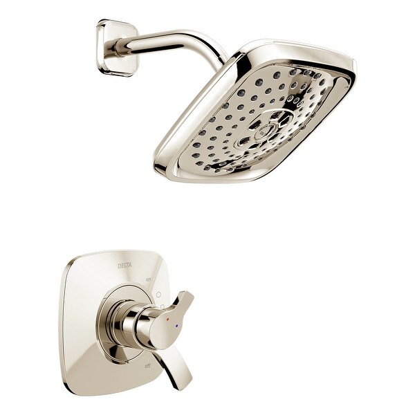 Delta T17252 Tesla Pressure Balanced Shower Trim with H2Okinetic Shower Head, Volume Control, and Monitor Technology