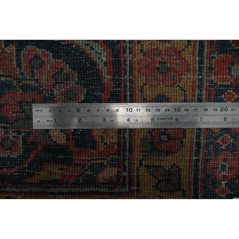 Hand Knotted Oriental 100% Wool Carpet Traditional Floral Pink Sarouk Area Rug - 17' 10'' X 10' 6''