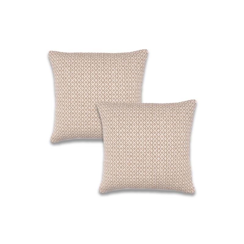 Sevita Seaside Chevron Natural Cotton Square 18"x18" Throw Pillow, Set of 2 or 4