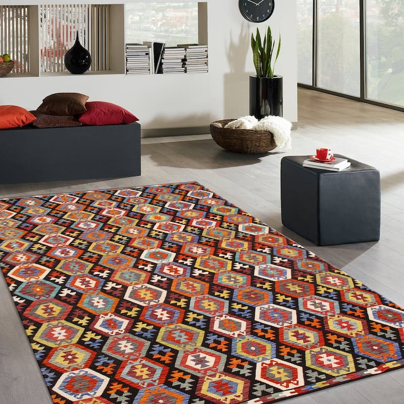 Pasargad Home Kilim Reversible Wool Multicolor Area Rug - 8' 4'' X 11' 1''