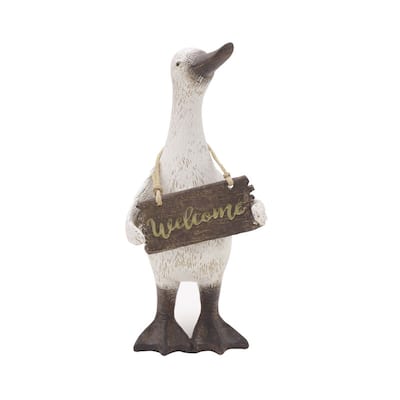 Elements Duck Polyresin Figurine, 12 Inch