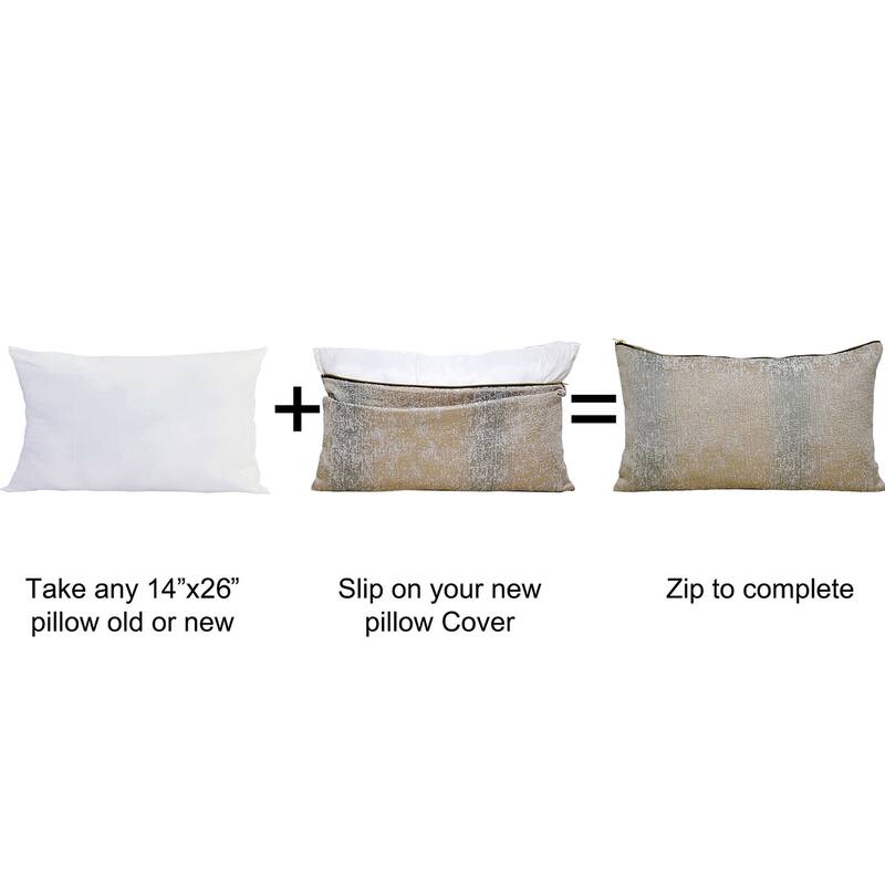 Peralta 2-piece Jacquard Chenille Zipper Pillow Shell Set, NO INSERT