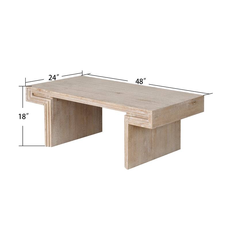 GDF Studio - Antero American Vintage Wood Coffee Table with Double-Tier