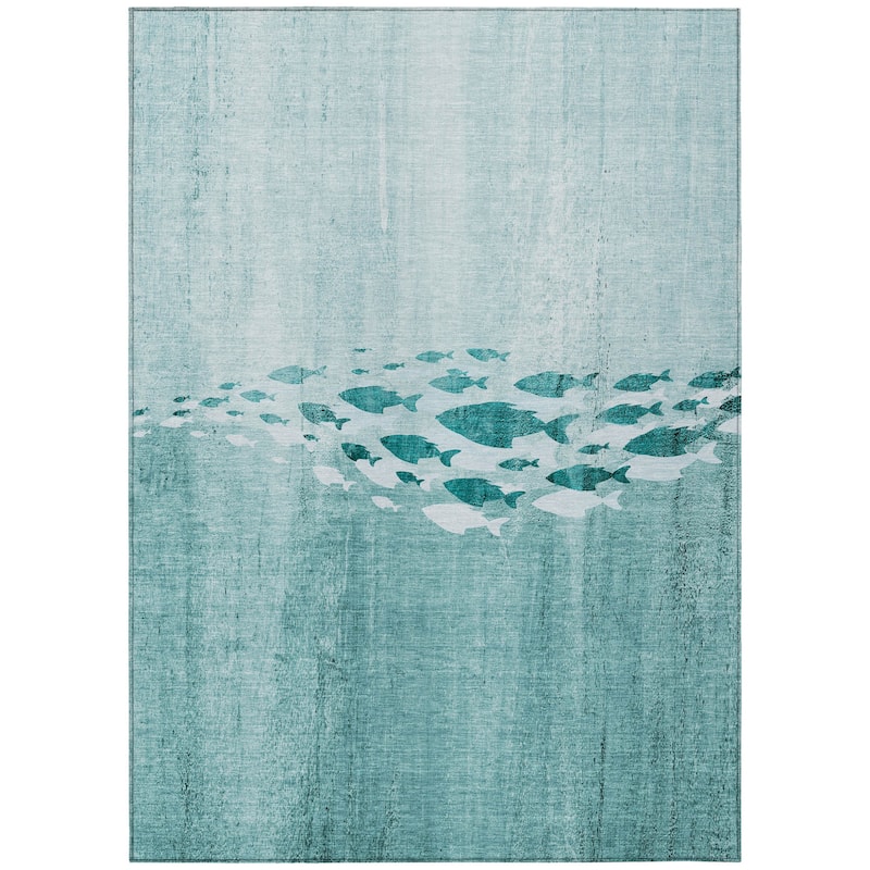 HomeRoots Nautical Transitional Rectangle Outdoor Rug