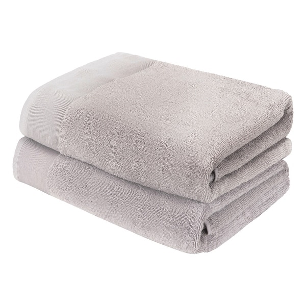 8 Piece Oversized Gray Bath Towel Set-2 Extra Large Bath Towel Sheets,2  Hand Towels,4 Washcloths-600GSM Soft Highly Absorbent Quick Dry Beach Chair