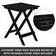 preview thumbnail 21 of 38, VEIKOUS Wood 3-piece Outdoor Rocking Chair and Folding Table Set
