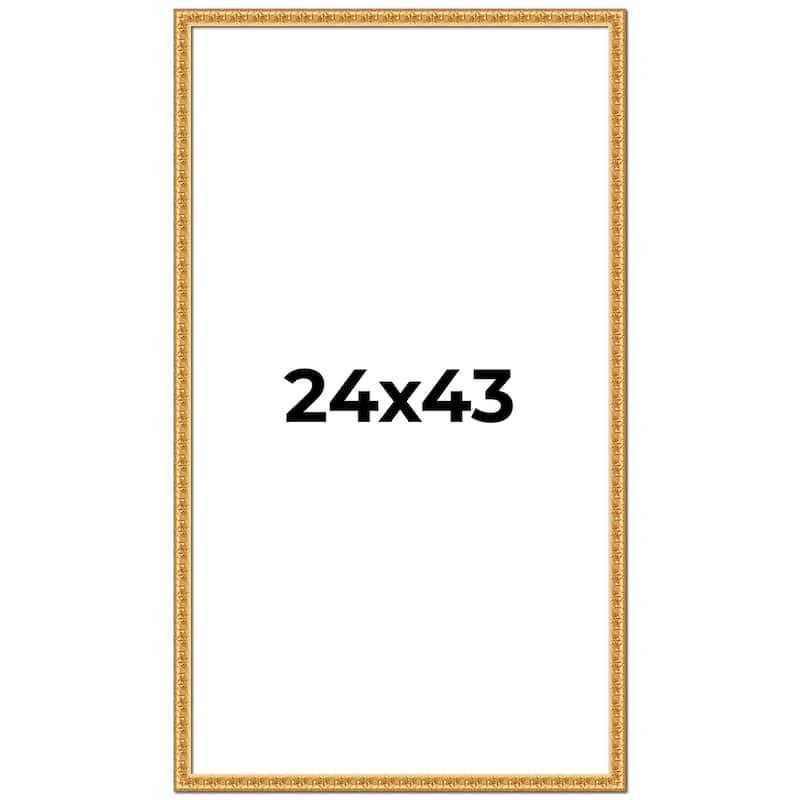 24x43 Frame Gold Real Wood Picture Frame Width 1 inches | Interior