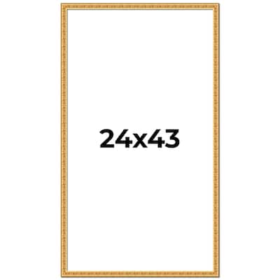 24x43 Frame Gold Real Wood Picture Frame Width 1 inches | Interior