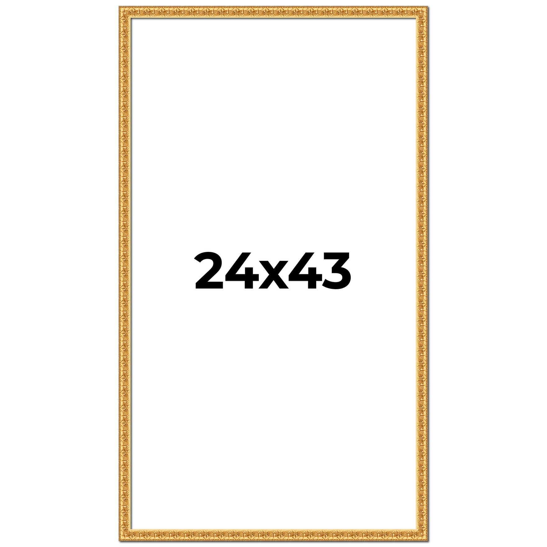 24x43 Frame Gold Real Wood Picture Frame Width 1 inches | Interior