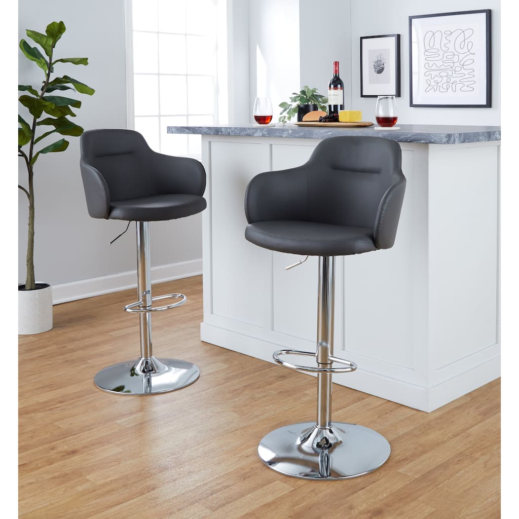 Strick & Bolton Iglabo Adjustable Bar Stool (Set of 2)