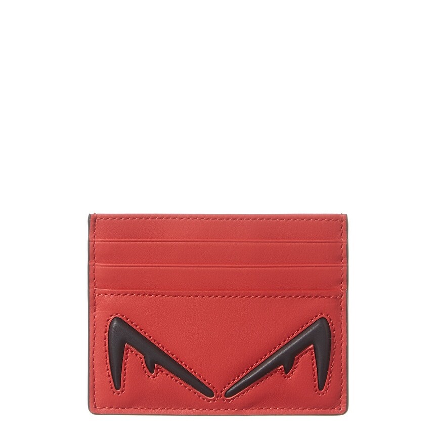 Shop Fendi Diabolic Eyes Motif Leather Card Case Nosize On Sale Overstock 30021363