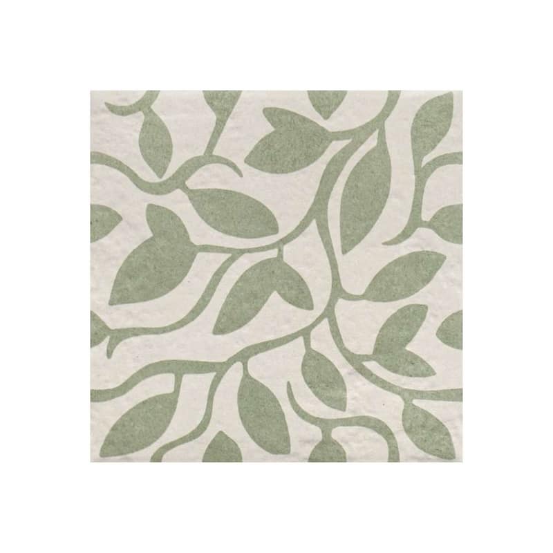 Verity Vine 8x8 Matte Porcelain Encaustic Tile - Floor, Wall, Backsplash