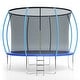 preview thumbnail 1 of 16, 12FT Trampoline, Recreational Trampolines with Enclosure Net and Ladder Blue