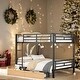 preview thumbnail 1 of 10, Metal Full Size Convertible Bunk Bed with 2 Drawers, Black Black