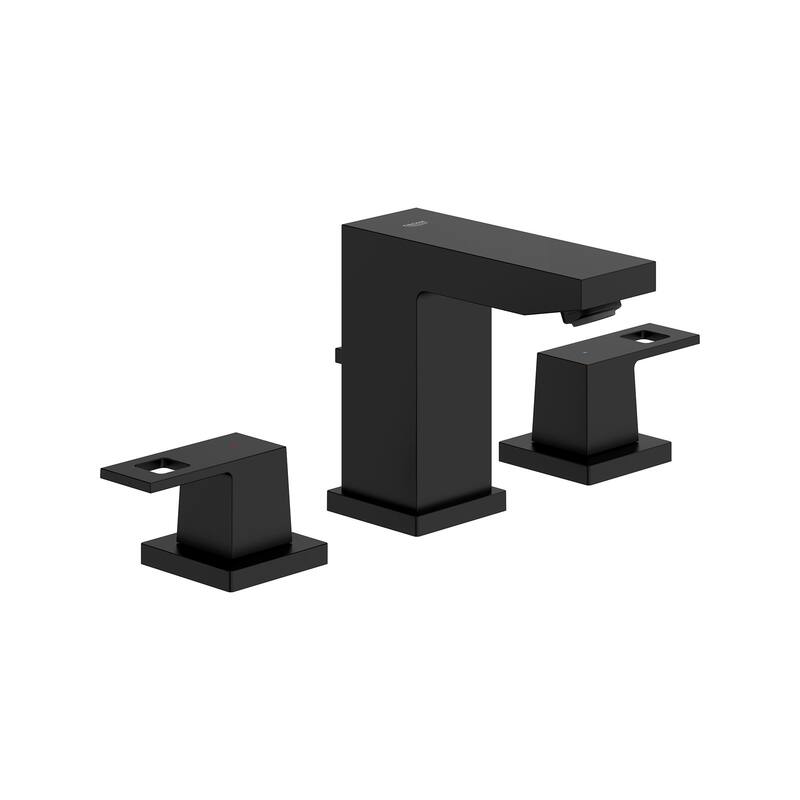 Grohe Eurocube 1.2 GPM Widespread Bathroom Faucet with SilkMove - Matte Black