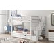 preview thumbnail 13 of 11, Multifunctional Design Wood Bunk Bed with Stairway, Maximized Storage Space and Guardrail, White