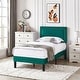 preview thumbnail 61 of 70, Kids Bed Frame, Height Adjustable Upholstered Bed, Twin Size Bed Set of 2