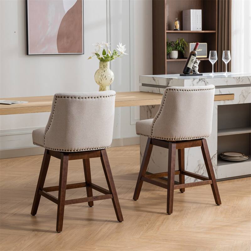 Counter Height Swivel Barstools Set of 2