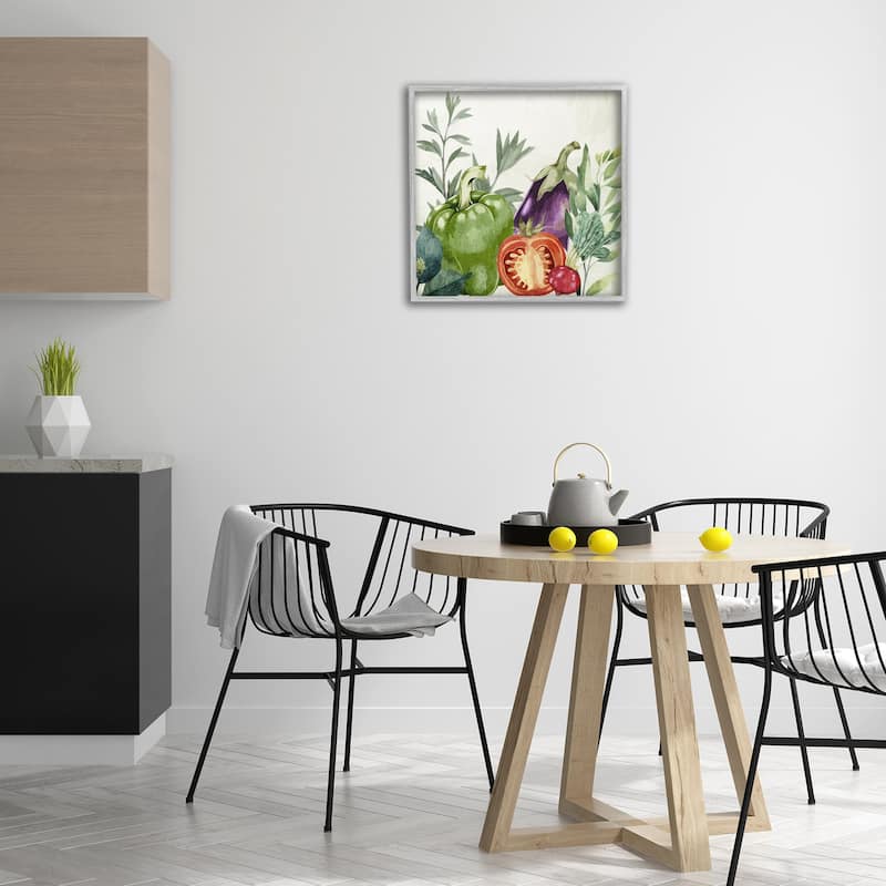 Stupell Organic Garden Vegetables Framed Giclee Art Design By Kim Allen