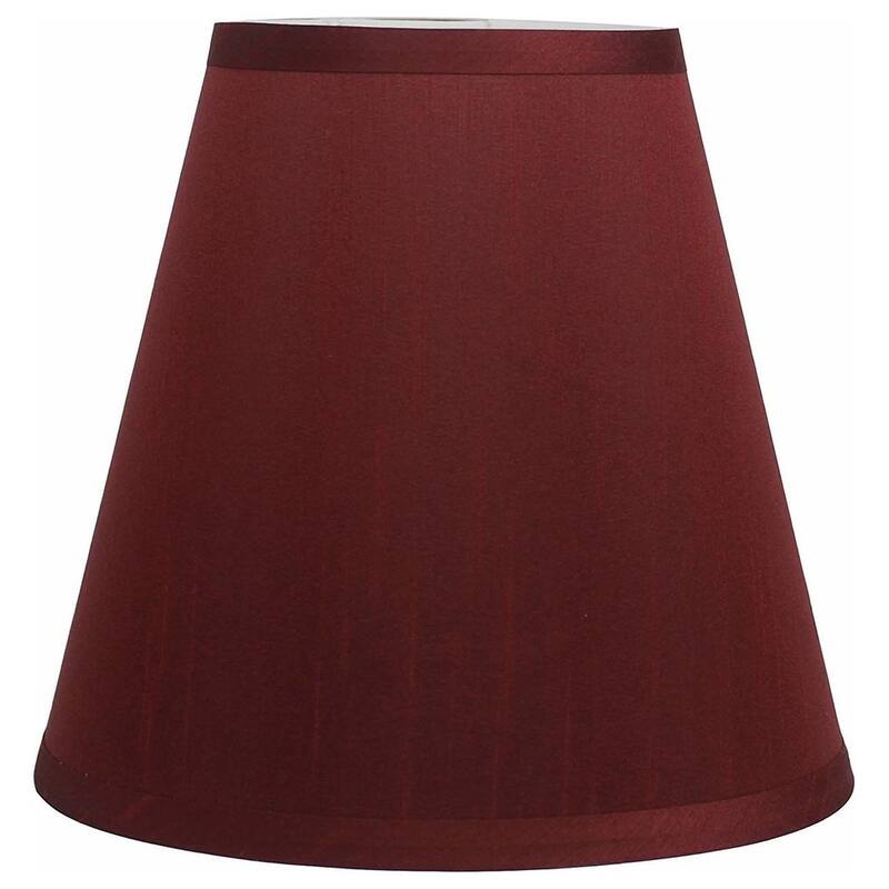 Many Selections Table Lamp Shade, 5 inch Top, 9 inch Bottom, 8.5 inch Slant - Single - Burgundy Unpleated