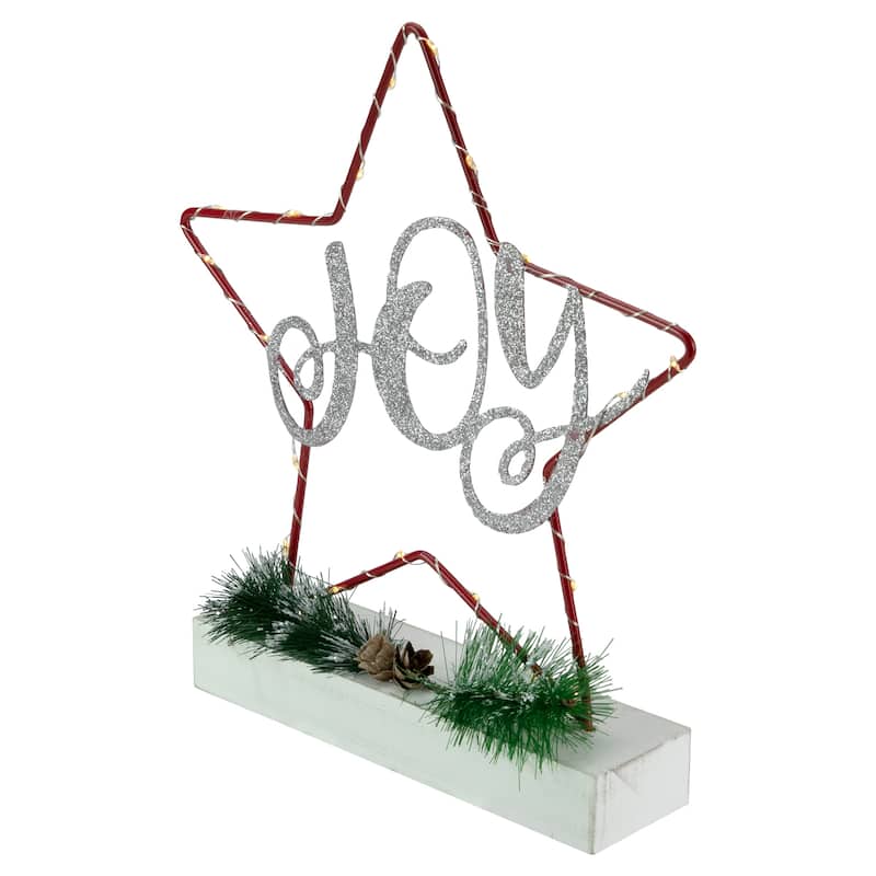 LED Lighted Star Silhouette Christmas "Joy" Sign - 11"