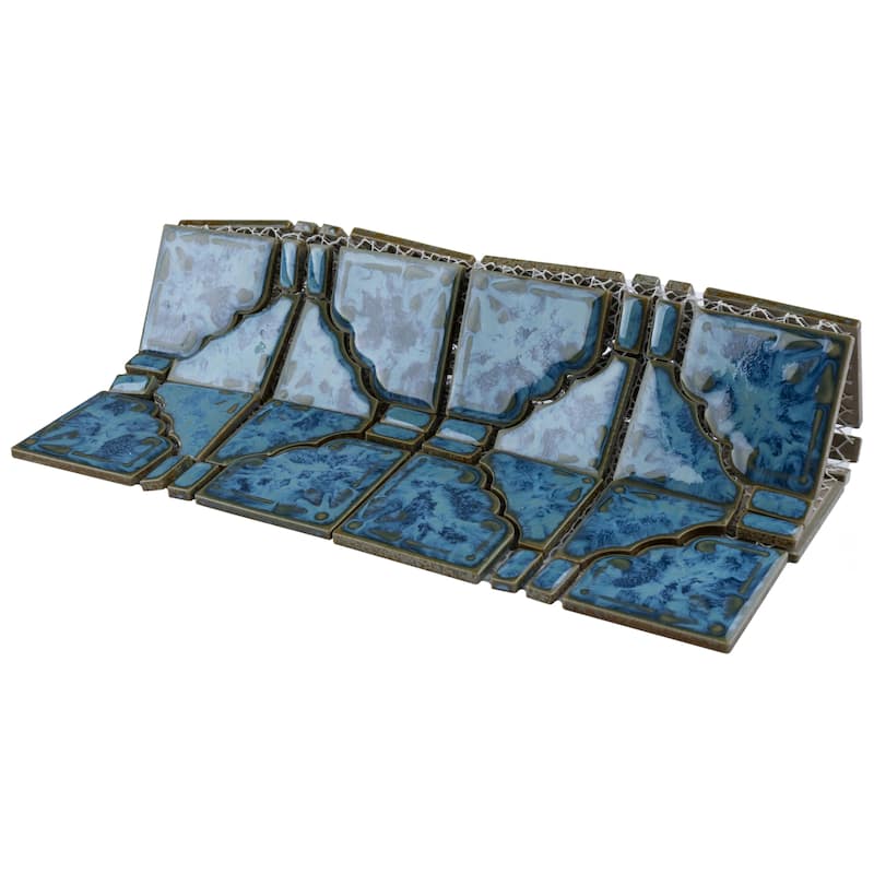 Merola Tile Hudson Moonbeam Pacific Blue 11-7/8" x 11-7/8" Porcelain Floor and Wall Tile
